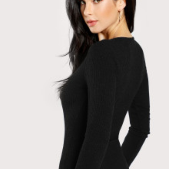 Ribbed Zip-up Bodysuit - Picture 4 of 4